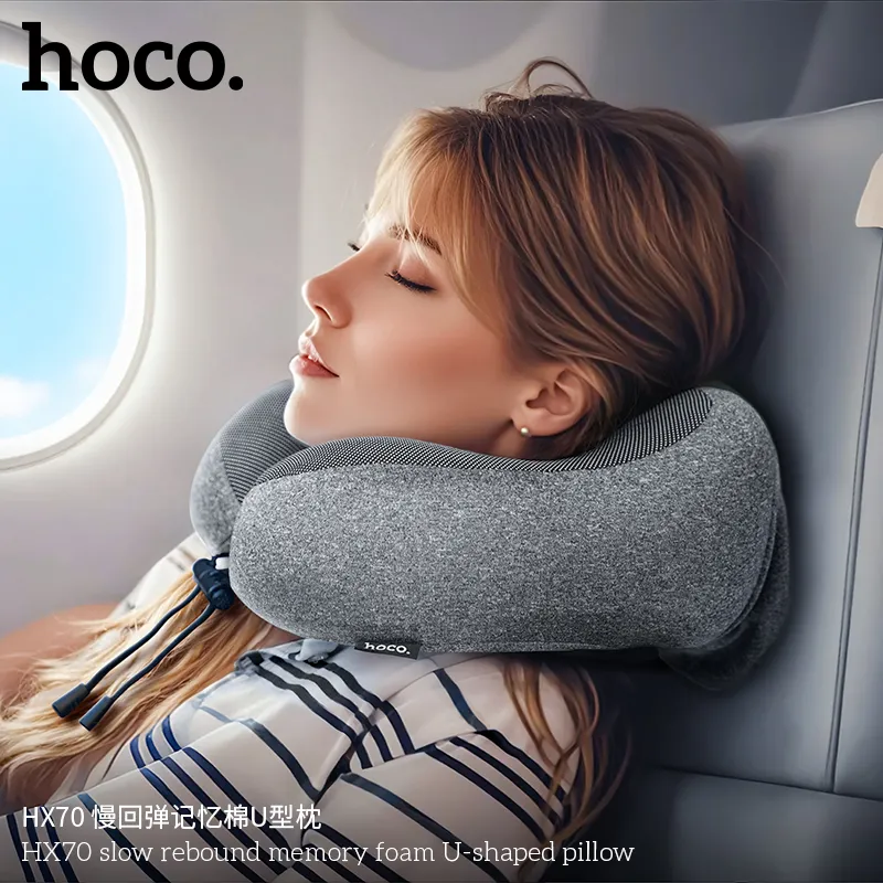 Kích thước gối Hoco HX70 27x26x14cm nhẹ nhàng dễ mang theo