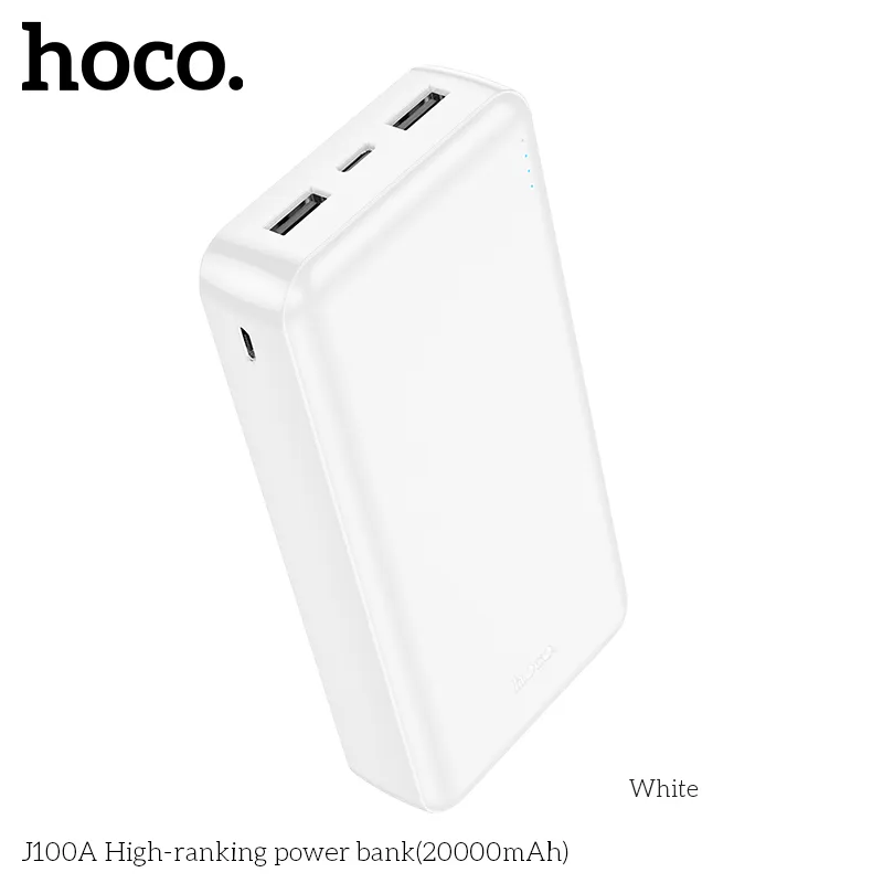 Pin Hoco J100A công suất lớn 20000mAh, hỗ trợ sạc nhanh ổn định