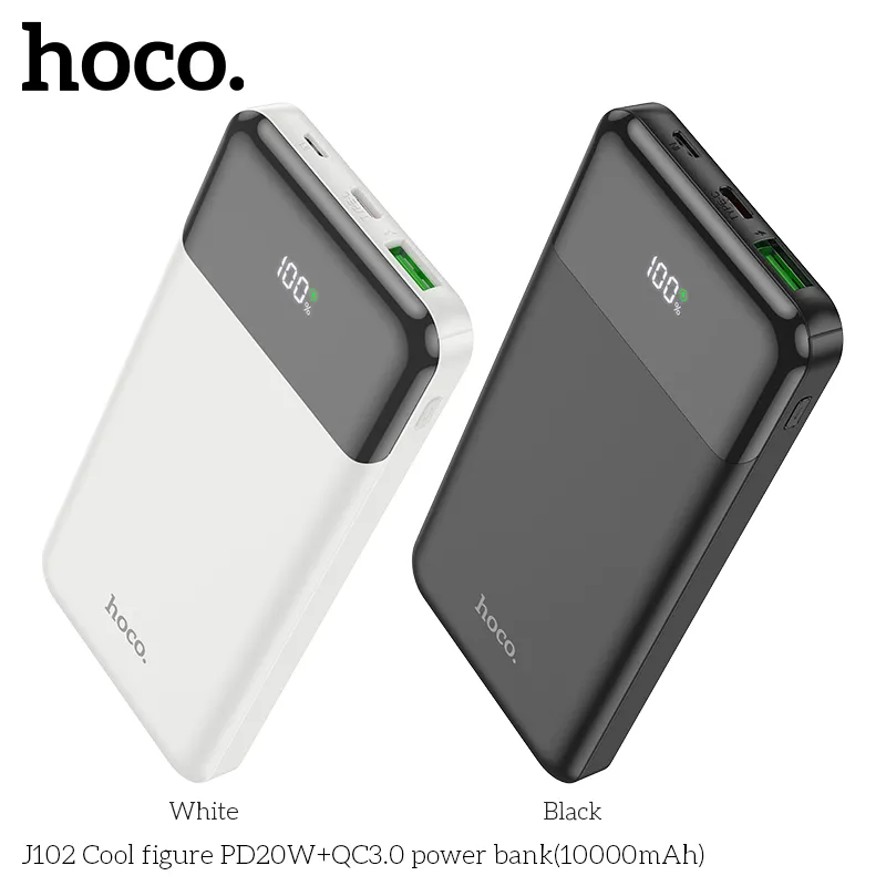 Pin Dự Phòng Hoco J102 Cool Figure 10000mAh thiết kế hiện đại tiện lợi hiệu năng cao