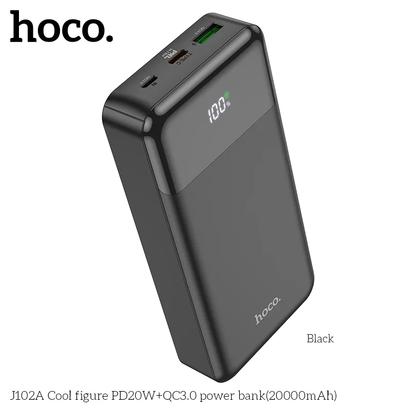 Pin Hoco J102A hỗ trợ PD20W và QC3.0 sạc nhanh tiện dụng