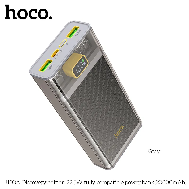 Pin Dự Phòng Hoco J103A Discovery Edition 22.5W dung lượng lớn 20000mAh