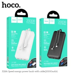 Pin Dự Phòng Hoco J118A Speed Energy kèm cáp 20000mAh