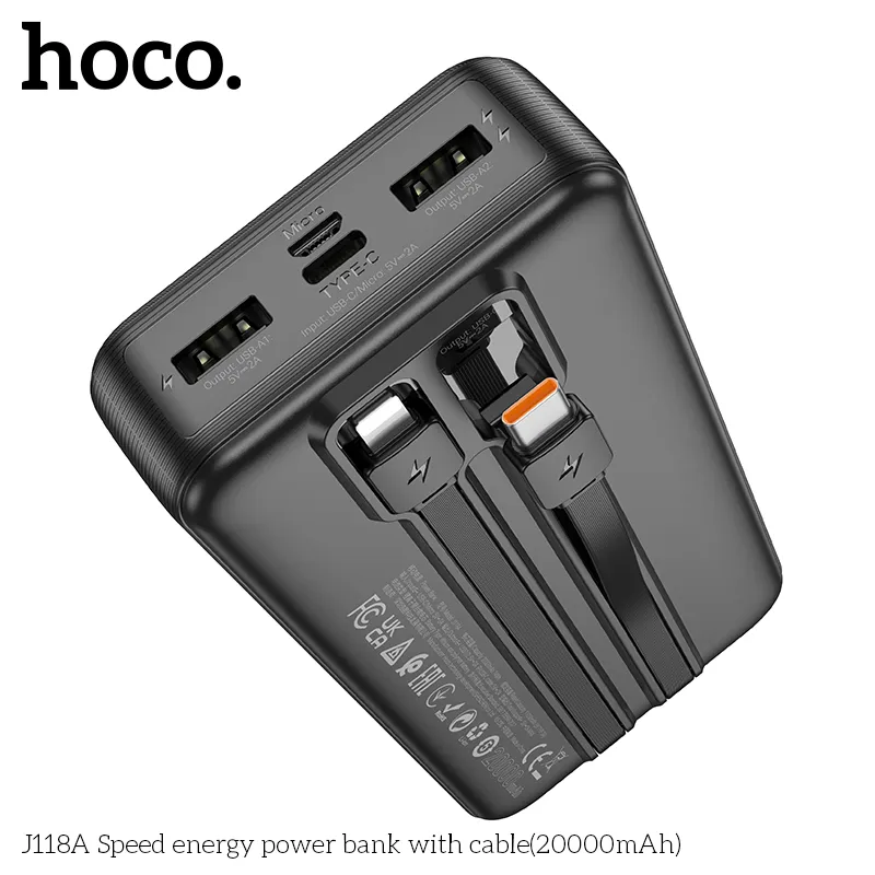 Pin dự phòng Hoco J118A thiết kế nhỏ gọn, màu sắc hiện đại