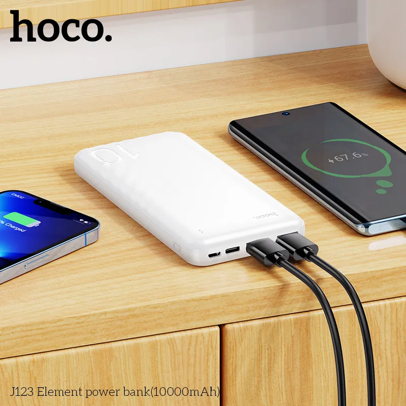 Pin dự phòng Hoco J123 Element 10000mAh sang trọng, thời trang và bền bỉ