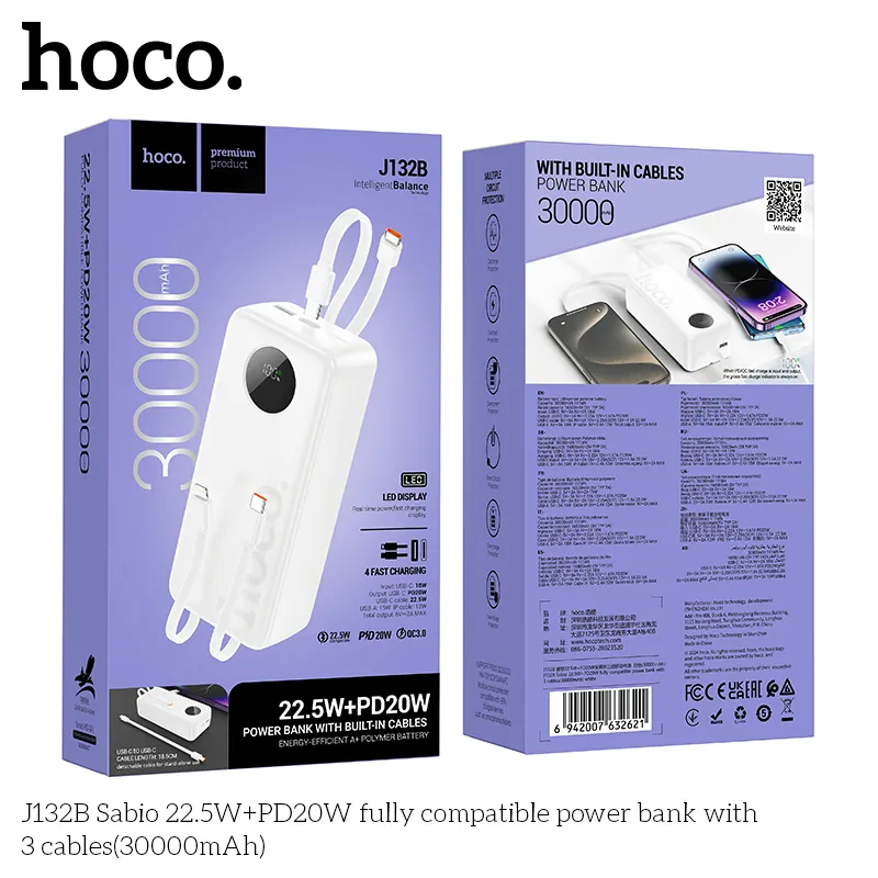 Công năng sạc nhanh 22.5W+PD20W tương thích đa chuẩn sạc nhanh