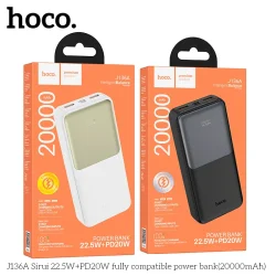 Pin Dự Phòng Hoco J136A Sirui 22.5W+PD20W tương thích đầy đủ 20000mAh