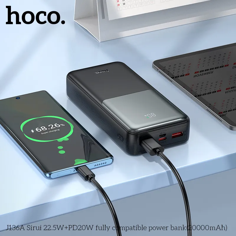 Công năng sạc nhanh 22.5W USB-A và PD 20W USB-C