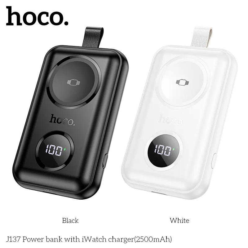 Pin Dự Phòng Hoco J137 kèm sạc iWatch 2500mAh thiết kế nhỏ gọn hiệu năng cao