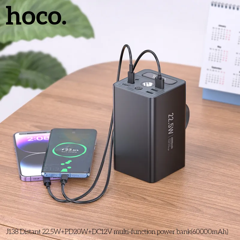 Pin Dự Phòng Hoco J138 Distant đa năng 60000mAh dung lượng lớn