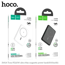 Pin Dự Phòng Hoco J140A Tony PD20W nam châm siêu mỏng 5000mAh