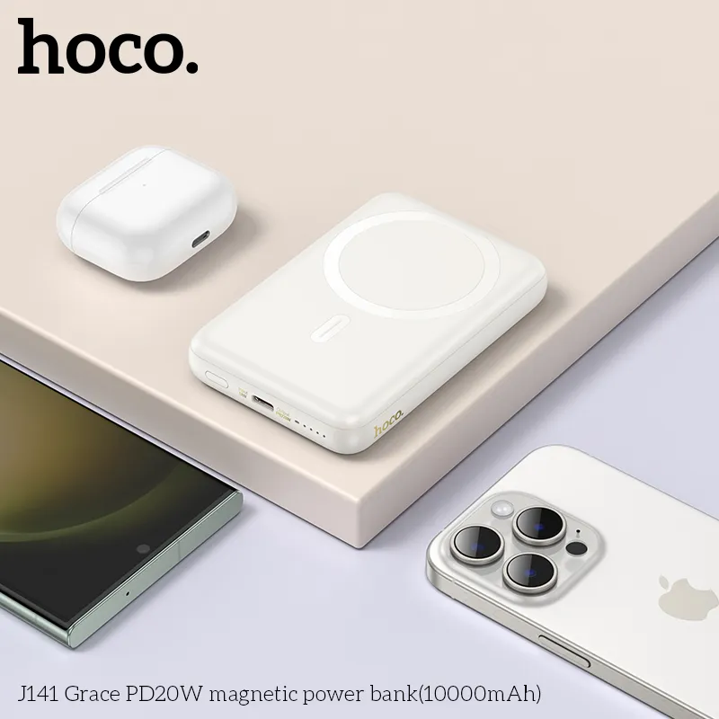 Pin Dự Phòng Hoco J141 Grace PD20W nam châm 10000mAh thiết kế nhỏ gọn tiện lợi