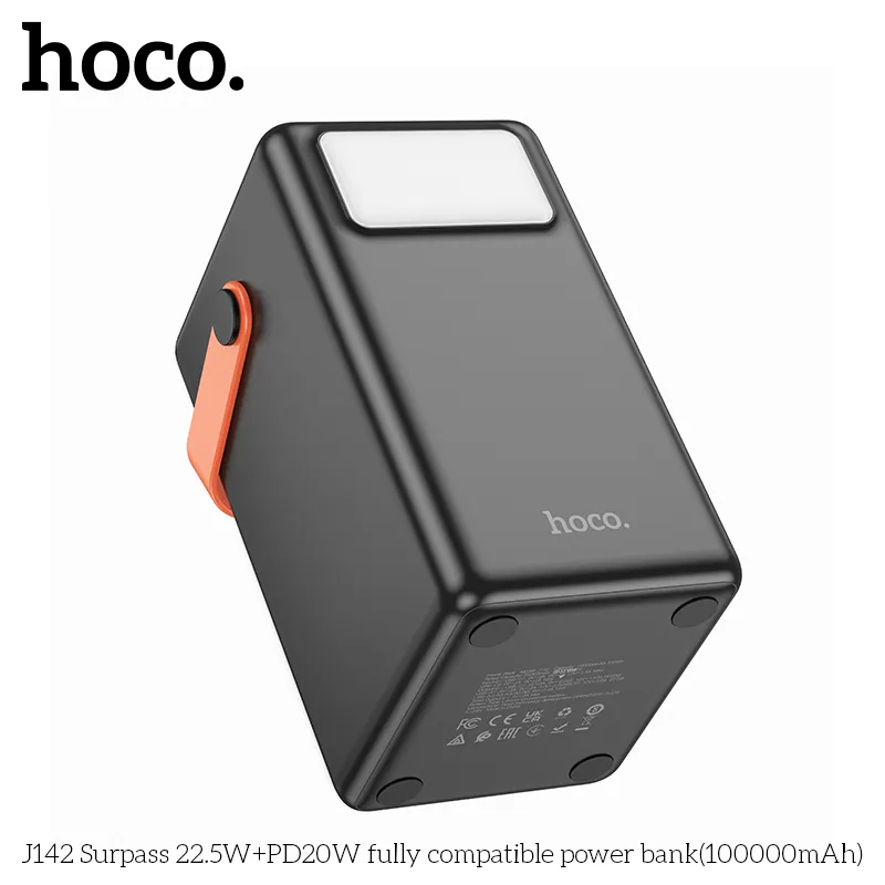 Pin Hoco J142 với vỏ chống cháy bền bỉ chất liệu PC + ABS