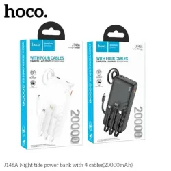 Pin Dự Phòng Hoco J146A Night Tide kèm 4 cáp 20000mAh
