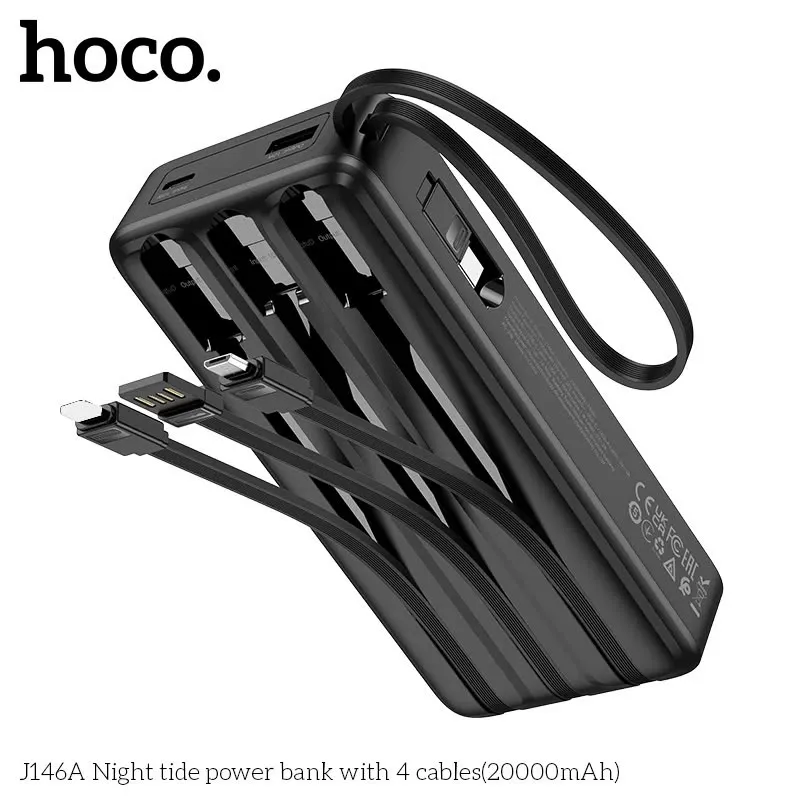 Công năng sạc nhanh đa cổng với 4 cáp đi kèm tiện lợi