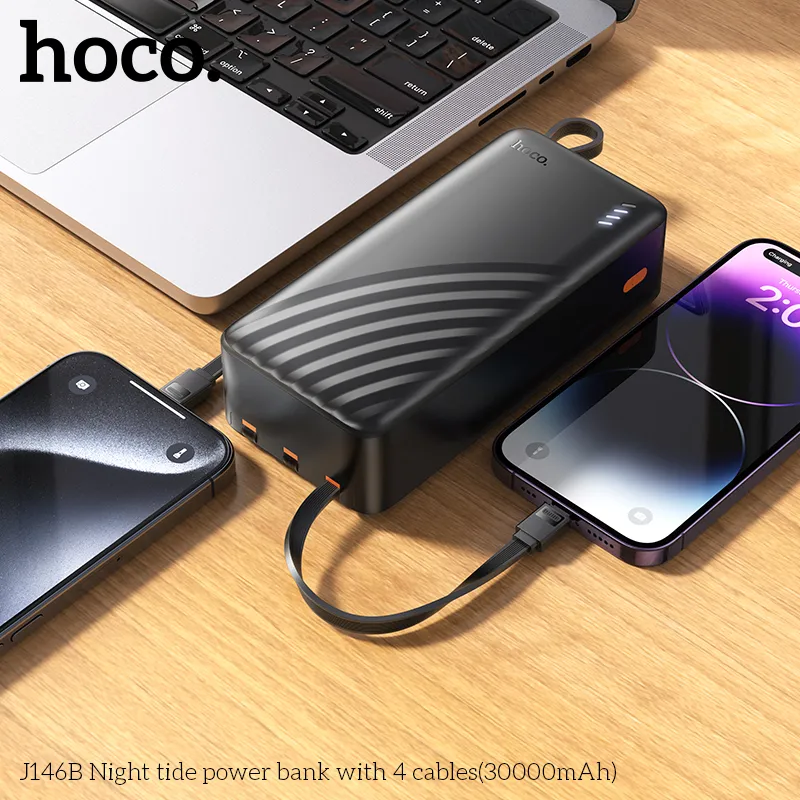 Pin Dự Phòng Hoco J146B Night Tide dung lượng lớn 30000mAh hiệu năng ổn định