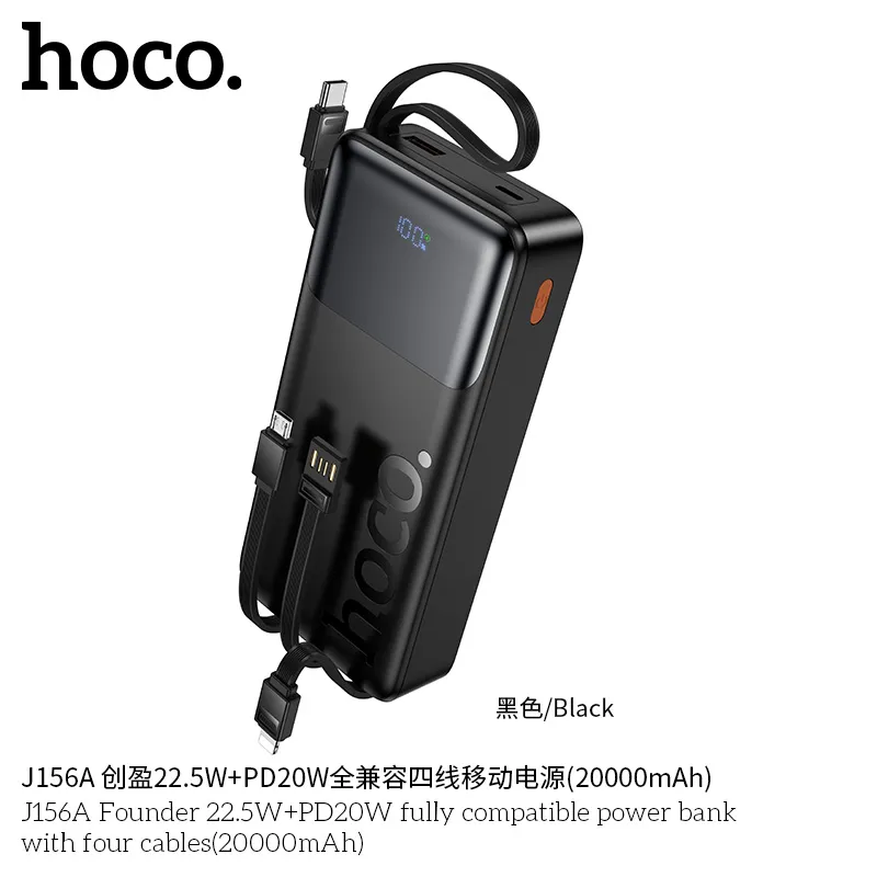 Pin dự phòng Hoco J156A Founder thiết kế gọn nhẹ, sang trọng và hiện đại