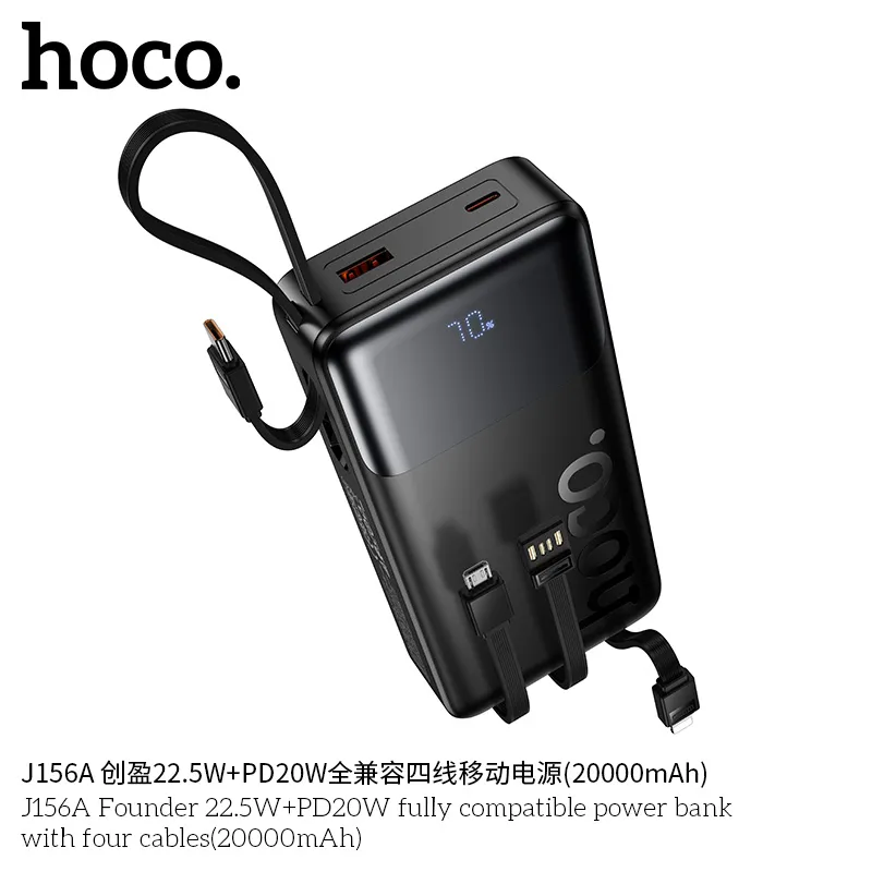 Pin dự phòng Hoco J156A Founder thương hiệu uy tín, được ủy quyền chính hãng tại Việt Nam