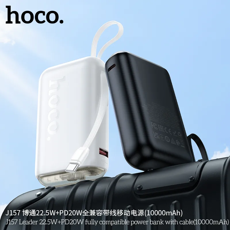 Pin Hoco J157 Leader công suất đầu ra 22.5W và PD20W, sạc nhanh tiện lợi