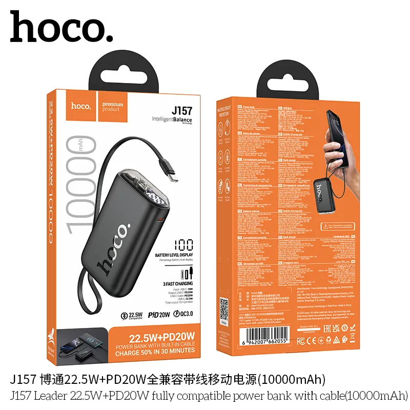 Trải nghiệm sạc nhanh và ổn định với Pin Hoco J157 Leader 10000mAh
