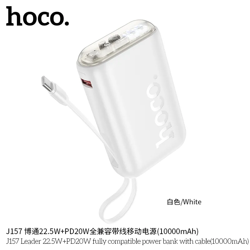 Pin Hoco J157 Leader tính năng đèn LED hiển thị mức pin chính xác