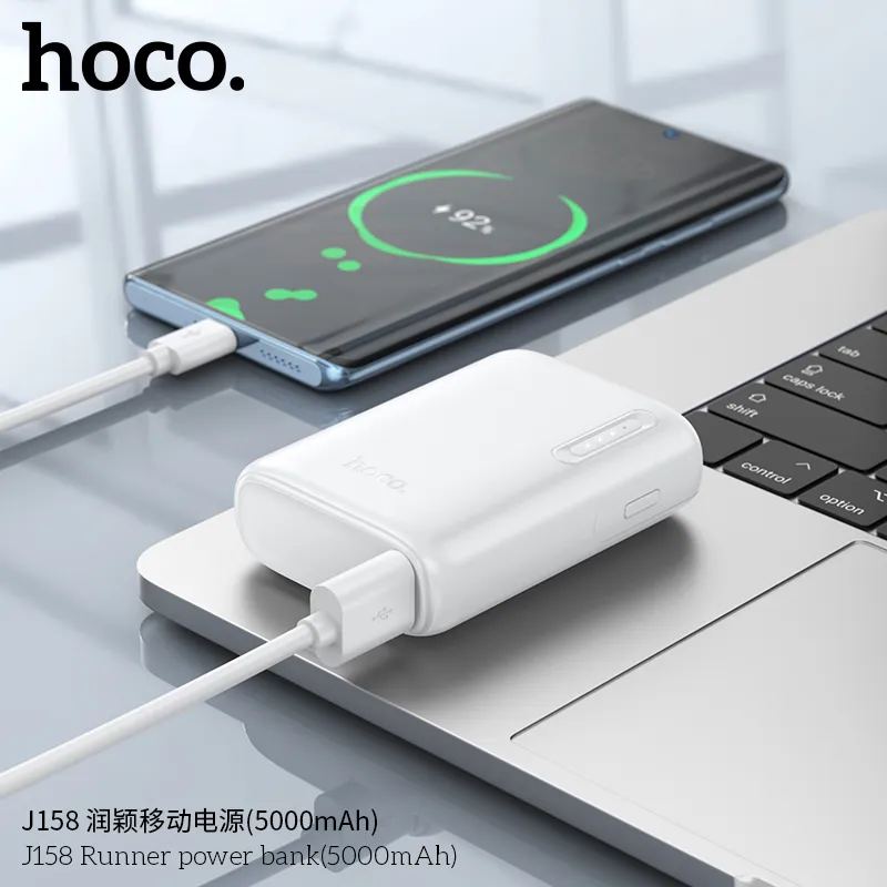 Pin Dự Phòng Hoco J158 Runner 5000mAh thiết kế gọn nhẹ tiện dụng cho sạc mọi thiết bị