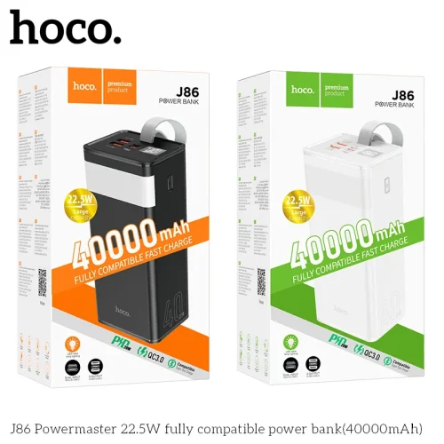 Pin Dự Phòng Hoco J86 Powermaster 22.5W tương thích đầy đủ 40000mAh