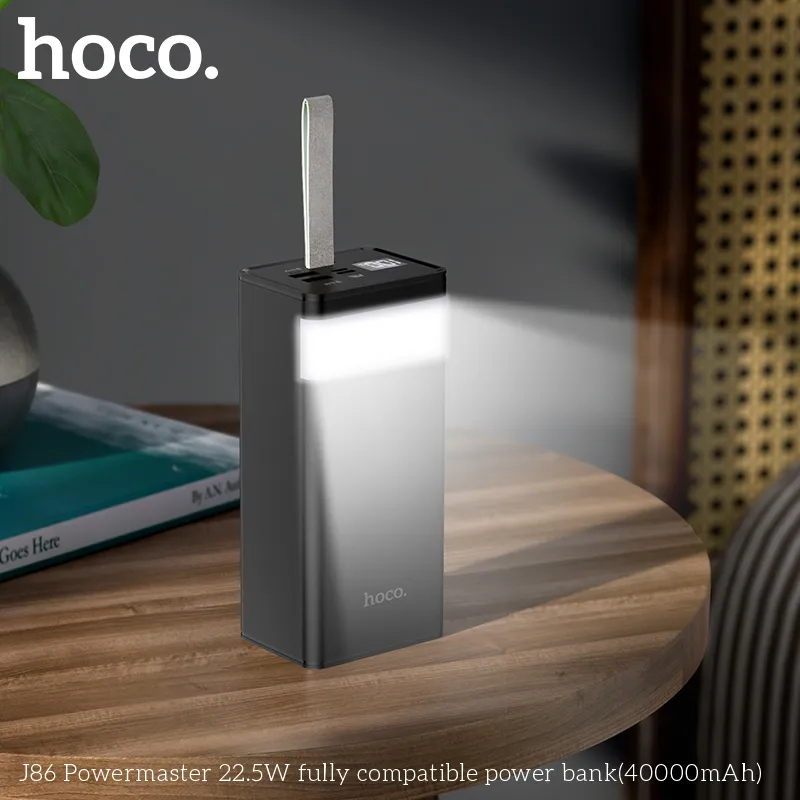 Pin Dự Phòng Hoco J86 Powermaster 22.5W tương thích đầy đủ 40000mAh sạc đa thiết bị nhanh chóng, an toàn
