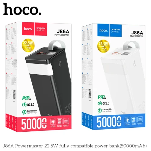 Pin Dự Phòng Hoco J86A Powermaster 22.5W tương thích đầy đủ 50000mAh