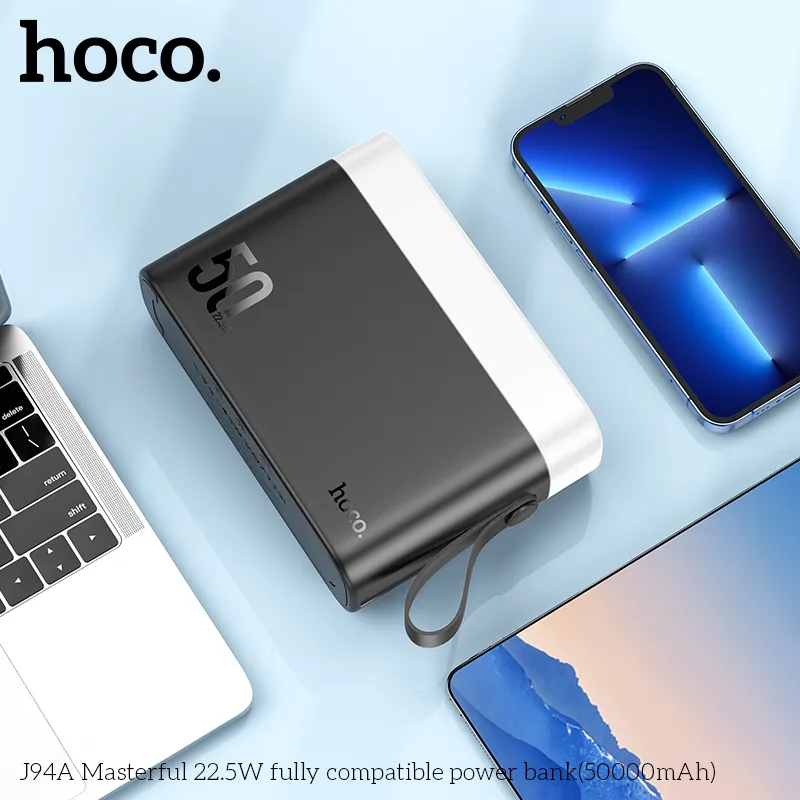 Pin Hoco J94A vỏ ABS chống cháy chắc chắn, kiểu dáng nhỏ gọn