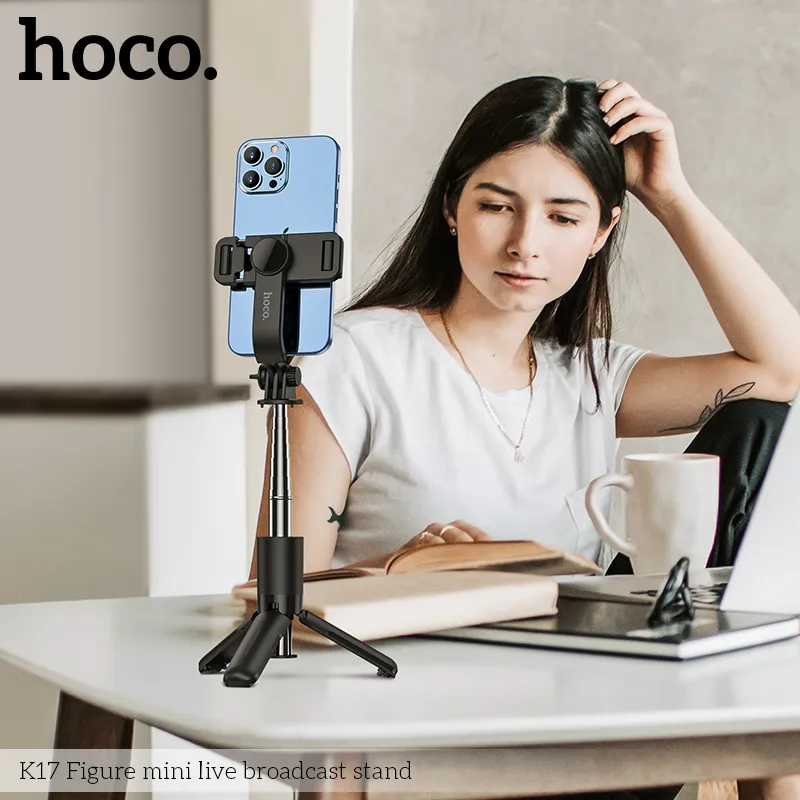 Gậy Tự Sướng Hoco K17 Figure mini thiết kế hiện đại, kết cấu thép không gỉ chắc chắn