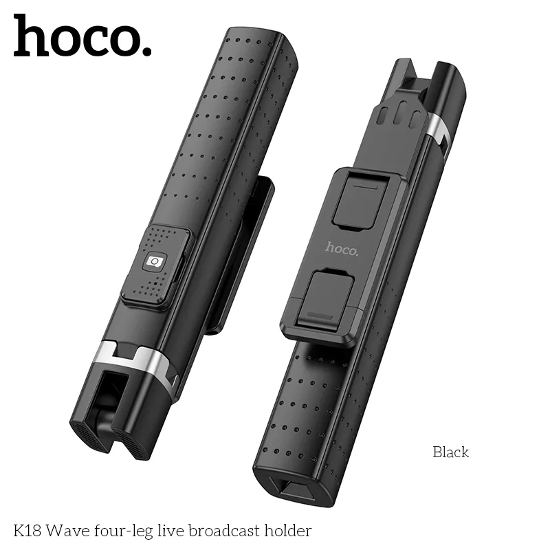 Gậy Tự Sướng Hoco K18 Wave 4 chân thiết kế hiện đại chắc chắn
