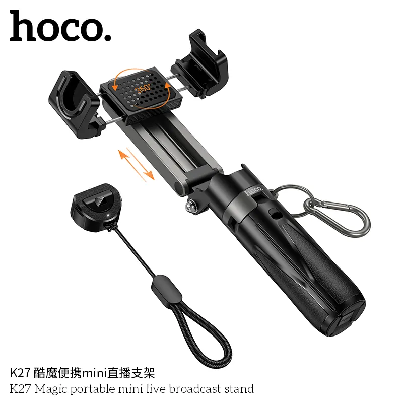 Gậy Tự Sướng Hoco K27 Magic mini di động công năng đa dạng chụp ảnh selfie và livestream dễ dàng