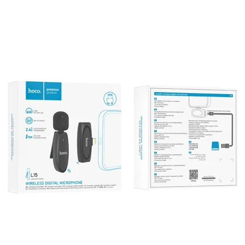 Mic Không Dây Hoco L15 Crystal Lavalier Digital (iP)