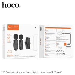 Mic Không Dây Hoco 2 Mic Hoco L15 Clip-on Digital (iP/Type-C)