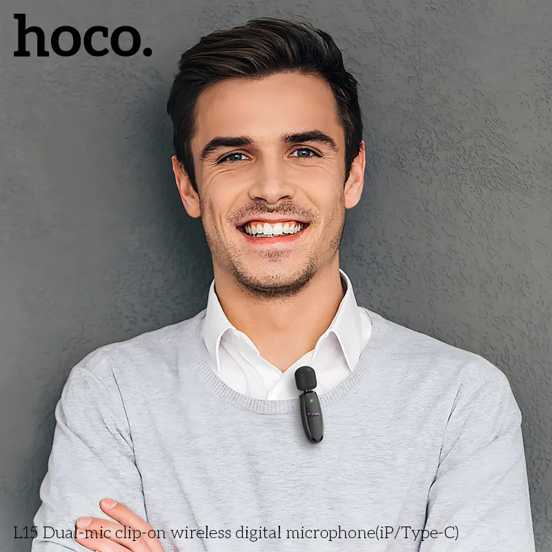 Trải nghiệm thu âm chuyên nghiệp với Mic Hoco L15 tiết kiệm pin 6 giờ