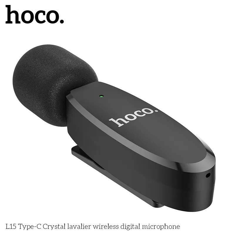 Mic Không Dây Hoco L15 Crystal Lavalier Digital thương hiệu Hoco uy tín chính hãng Việt Nam