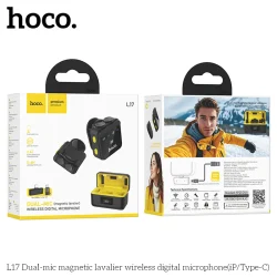 Mic Không Dây Hoco 2 Mic Hoco L17 Magnetic Lavalier Digital (iP/Type-C)