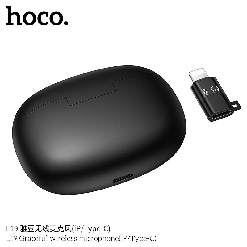 Mic Không Dây Hoco L19 Graceful công năng giảm nhiễu DSP hiệu quả