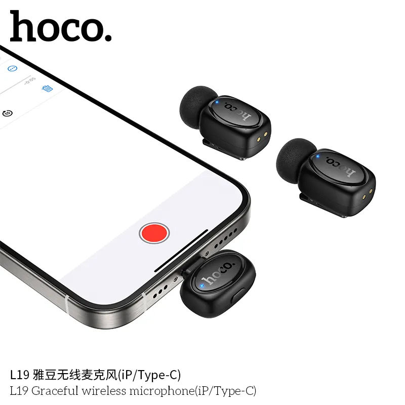 Mic Không Dây Hoco L19 Graceful tính năng giắc Type-C tiện lợi