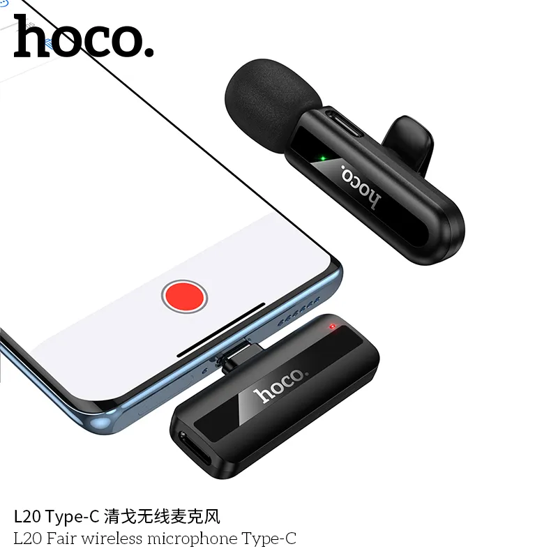 Đóng gói mic Hoco L20 Fair bảo vệ chắc chắn tiện lợi