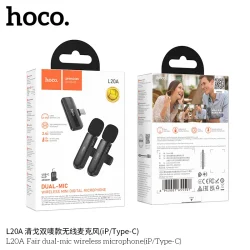 Mic Không Dây Hoco 2 Mic Hoco L20A Fair (iP/Type-C)