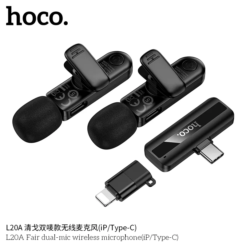 Trải nghiệm mic không dây Hoco L20A tiện lợi kết nối Type-C/Lightning