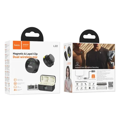Mic Không Dây Hoco L22 Bright 2-in-1 (iP/Type-C) kèm hộp