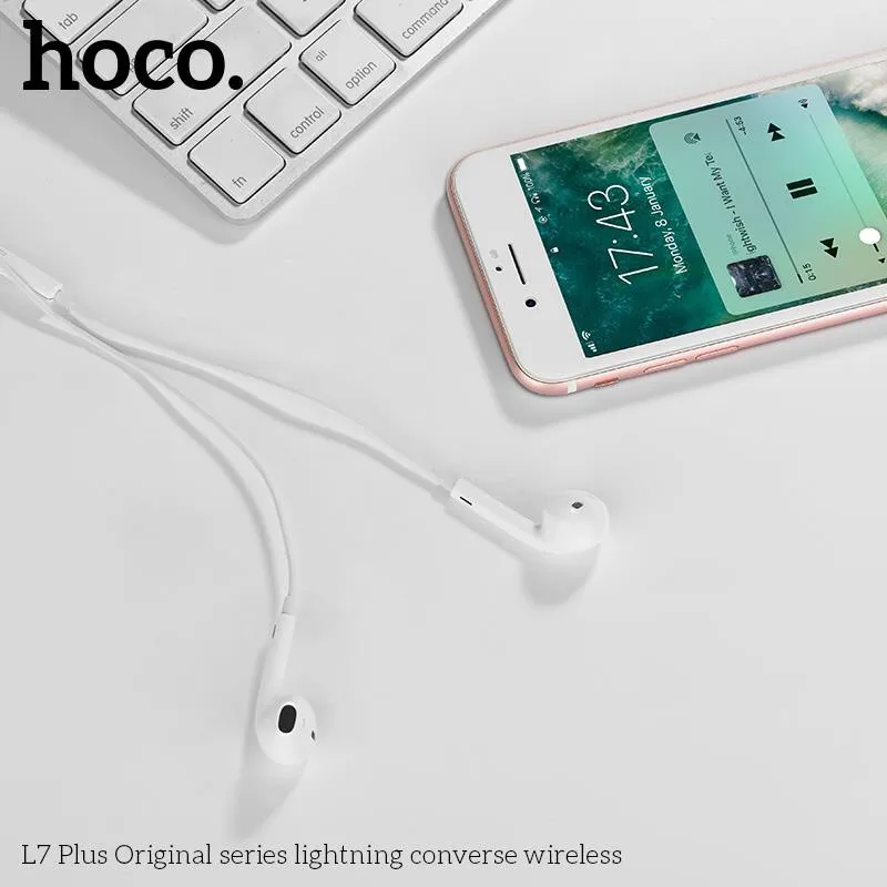 Trải nghiệm âm thanh iP Hoco L7 Plus chất lượng 14mm, đeo thoải mái, trọng lượng nhẹ 10g