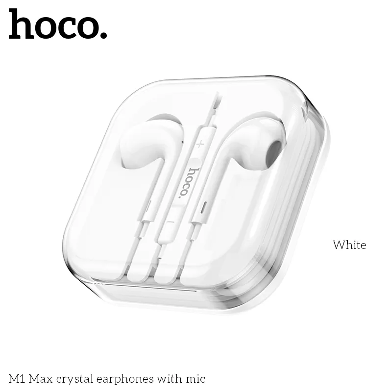 Đóng gói tai nghe Hoco M1 Max crystal gọn gàng, bảo vệ tai nghe tốt