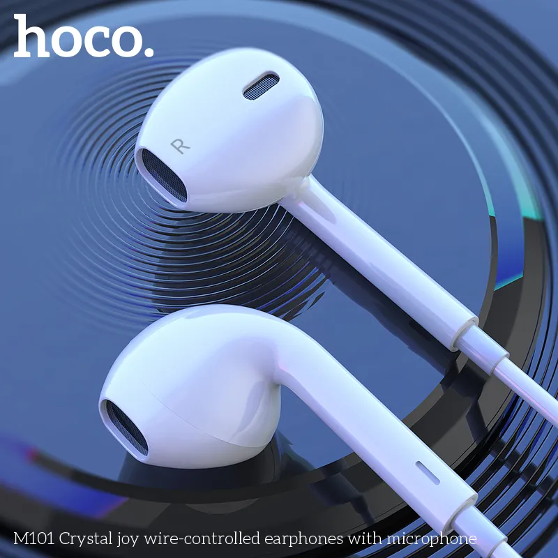 Tai nghe Hoco M101 thiết kế dây 3.5mm bọc ABS chống rối, âm thanh trong trẻo, chân thực