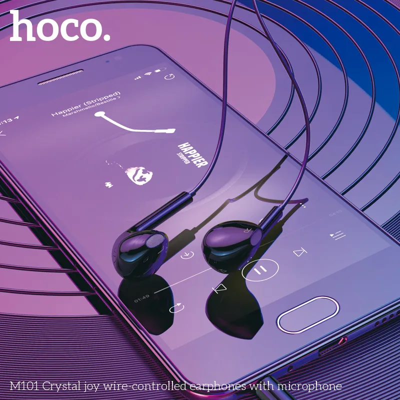 Tai nghe Hoco M101 kiểu dáng gọn nhẹ, màu sắc tinh tế, dễ dùng mọi lúc