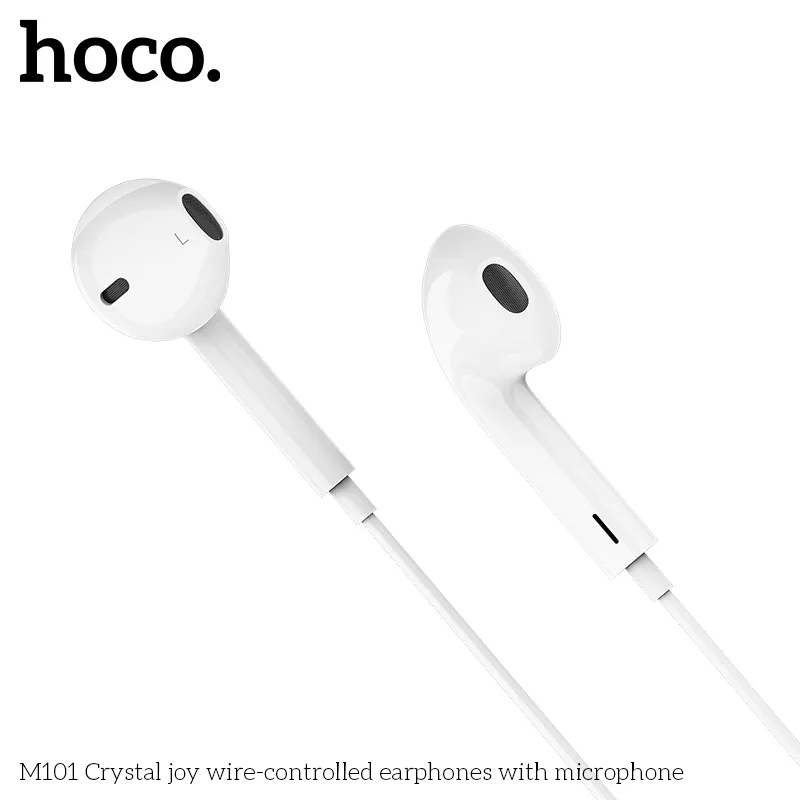 Đóng gói tai nghe Hoco M101 chắc chắn, hộp đầy đủ phụ kiện, an toàn khi vận chuyển