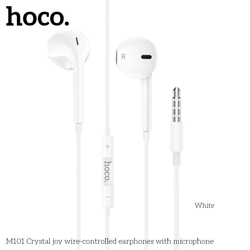 Kích thước tai nghe Hoco M101 nhỏ gọn, dây dài 1.2m, trọng lượng nhẹ chỉ 29g