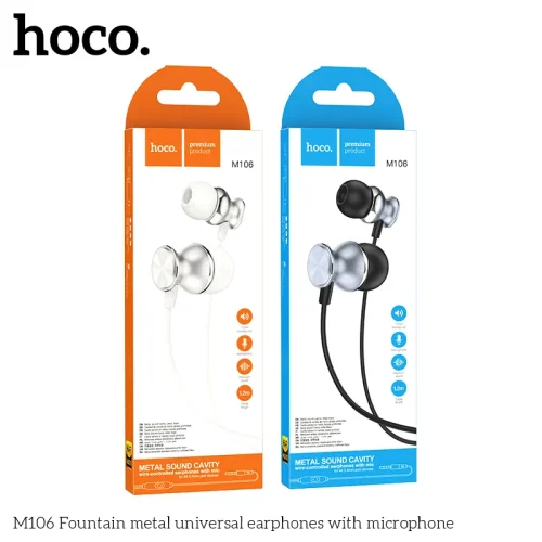 Tai Nghe Có Dây 3.5mm Hoco M106 Fountain metal universal